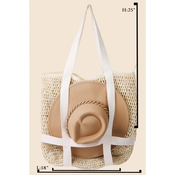 Franki  Braided Hat Tote Bag- NWT